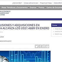 Mercado de fusiones y adquisiciones en Amrica Latina alcanza los US$7.488M en enero